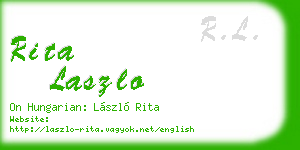 rita laszlo business card